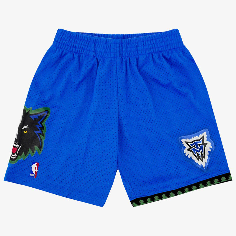 Minnesota Timberwolves 1996-97 Hardwood Classics NBA Blue Shorts by Mitchell & Ness - new