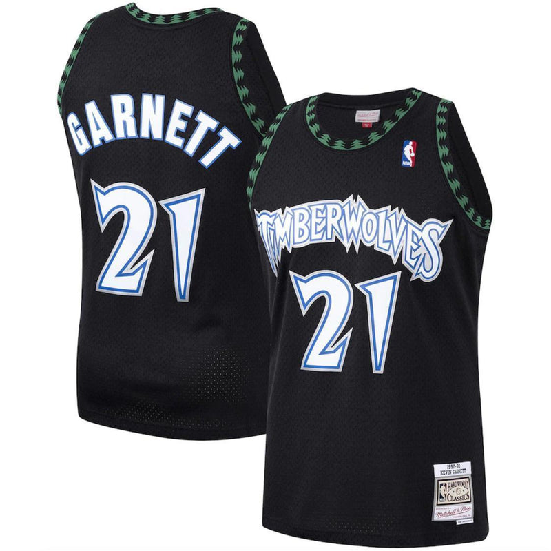 Minnesota Timberwolves Kevin Garnett Black Swingman Jersey by Mitchell & Ness - new