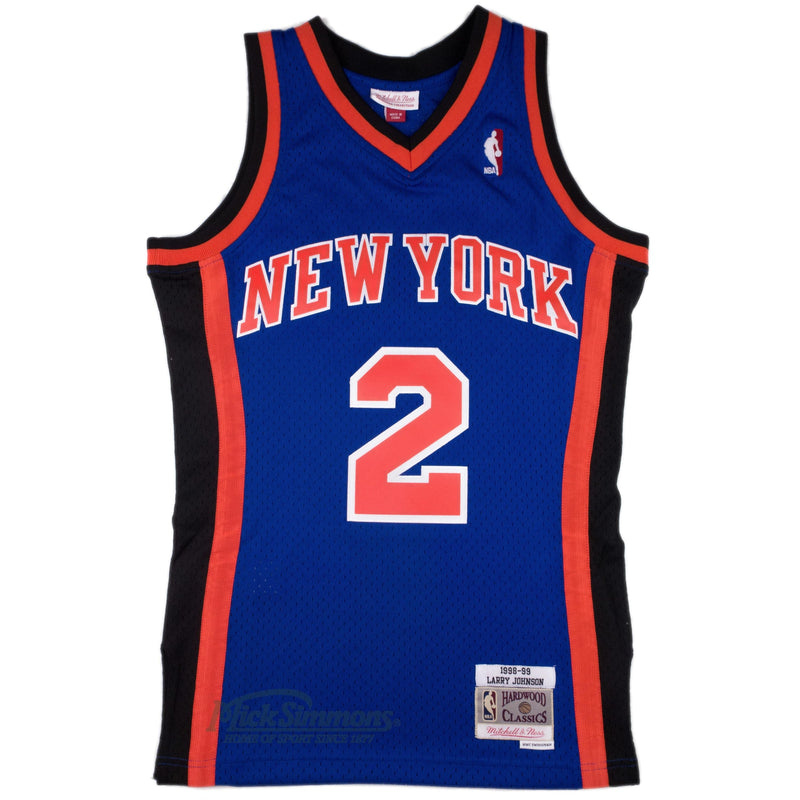 New York Knicks Larry Johnson 1998-1999 Hardwood Classics Road Jersey by Mitchell & Ness - new