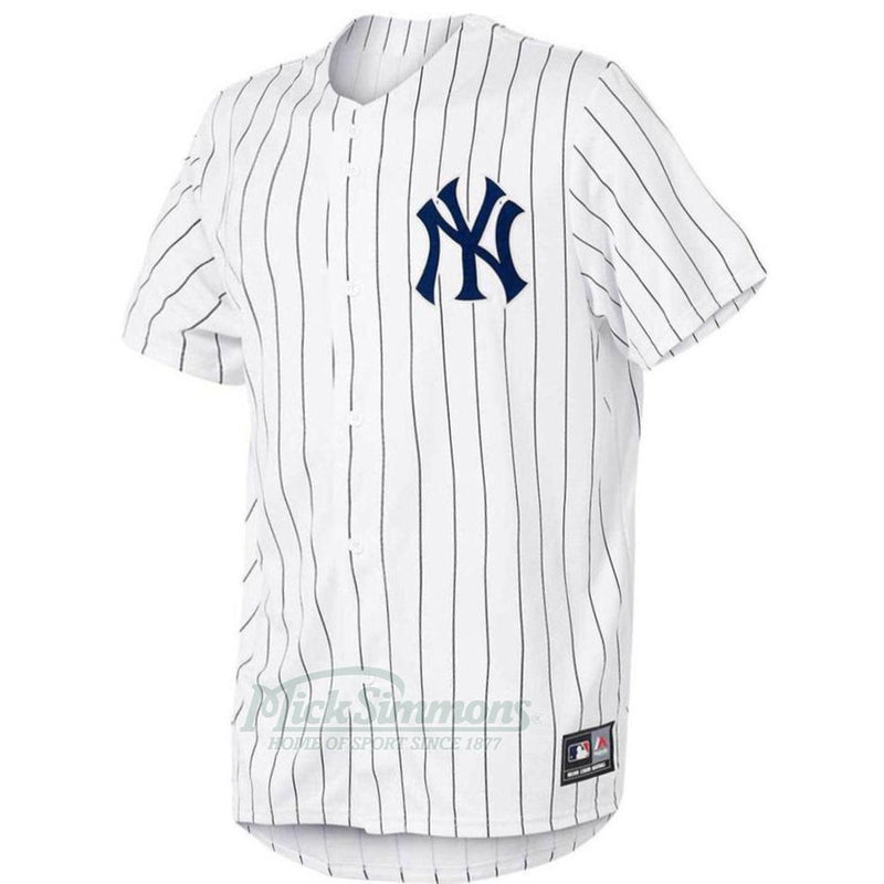 New York Yankees Chest Logo Replica MLB Baseball Jersey by Majestic - new