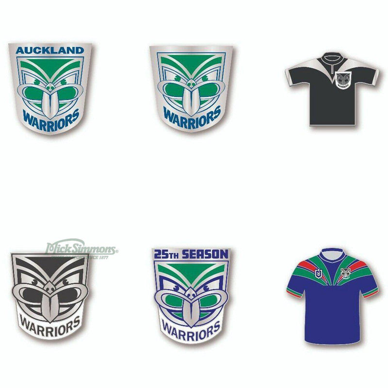 New Zealand Warriors NRL Evolution Series Collection Set Team Metal Logo Pin Badge - new