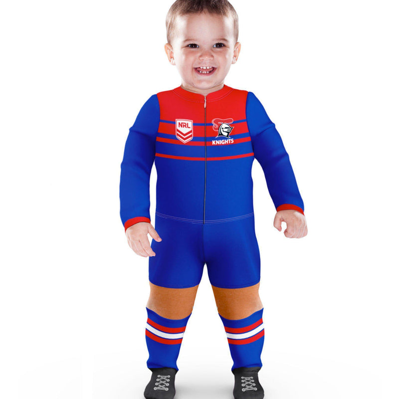 Newcastle Knights Original Footysuit Romper Kids Baby Infants Suit - Mick Simmons Sport