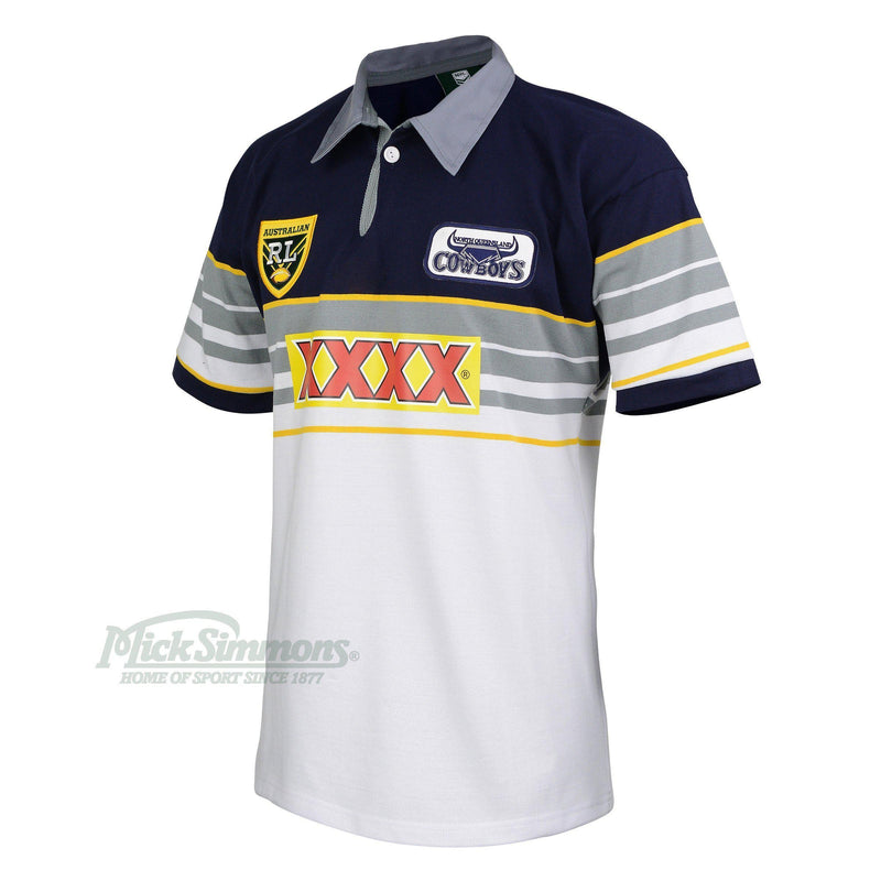 North Queensland Cowboys 1995 NRL Vintage Retro Heritage Rugby League Jersey Guernsey - Mick Simmons Sport