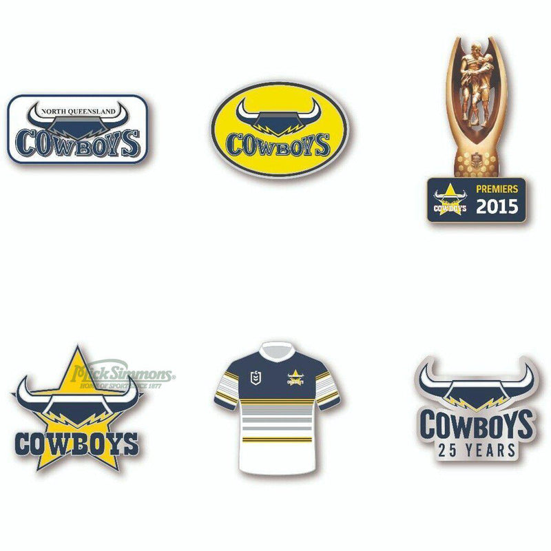North Queensland Cowboys NRL Evolution Series Collection Set Team Metal Logo Pin Badge - new