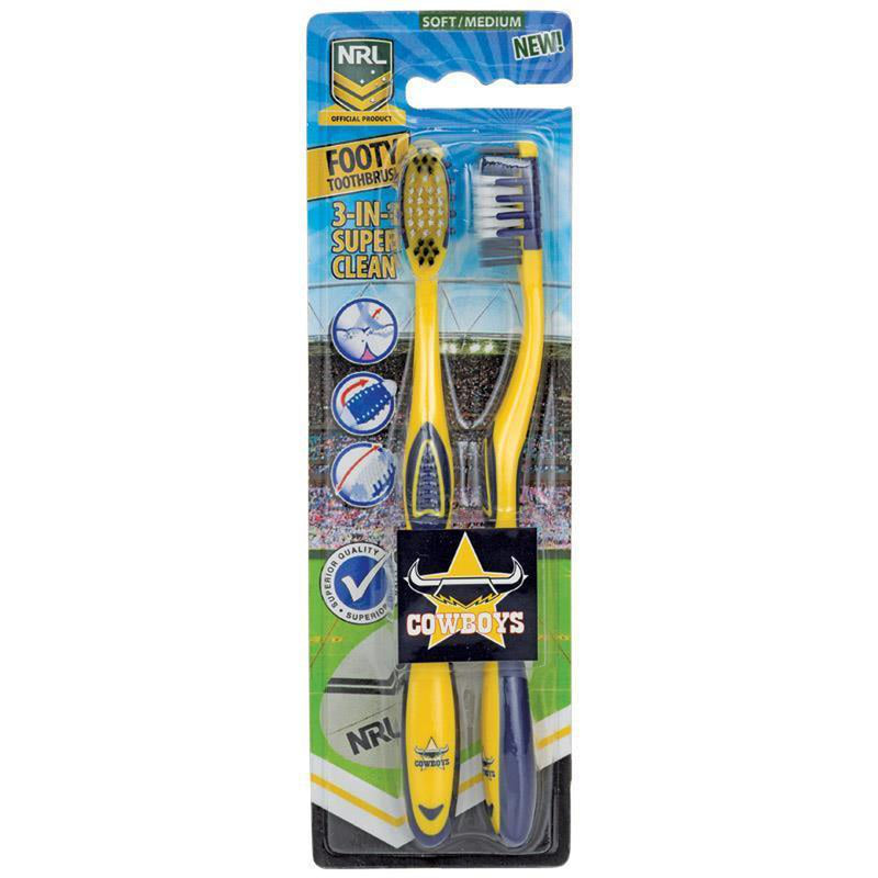 North Queensland Cowboys NRL Toothbrush - 2 Pack-Mick Simmons Sport