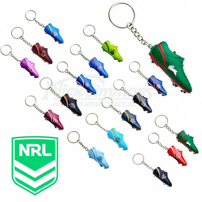 NRL Rugby League Football Boot PVC Keyring Keychain - new