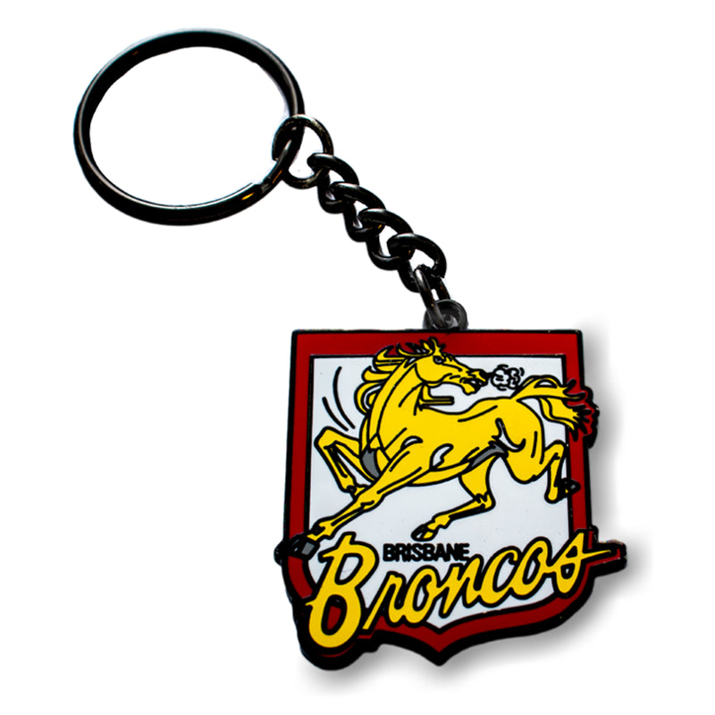 NRL Heritage Retro Metal Logo Keyring Keychain Rugby League - new