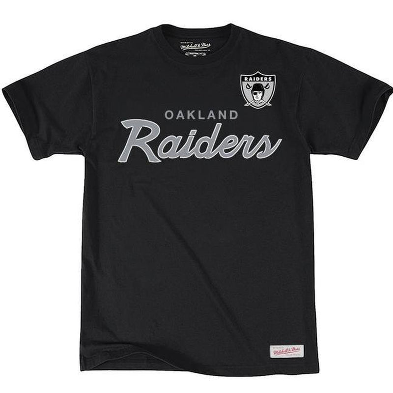 Oakland Raiders Special Script Short Sleeve Tee by Mitchell & Ness - new