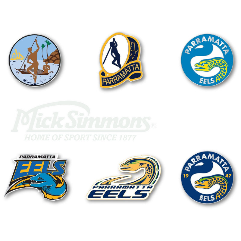 Parramatta Eels NRL Evolution Series Collection Set Team Metal Logo Pin Badge - new