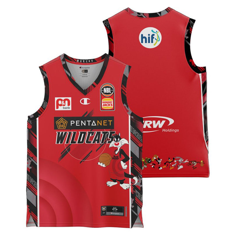 Perth Wildcats 2021/22 Youth Kids Space Jam Authentic Jersey NBL Basketball by Champion - new