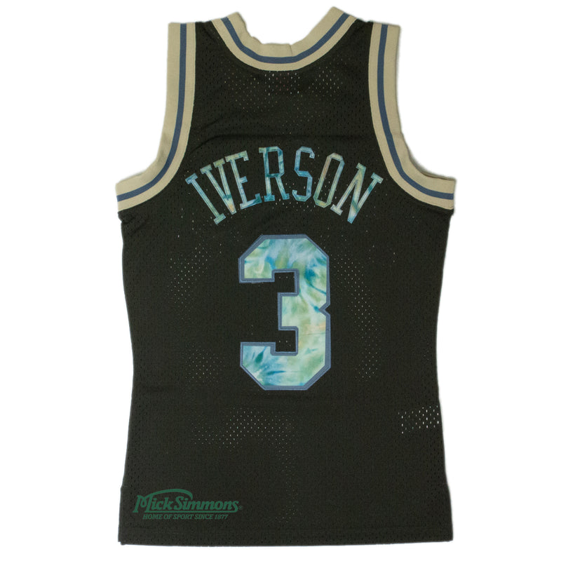 Philadelphia 76ers Allen Iverson 3 1996-97 TYE DYE Logo Swingman Jersey by Mitchell & Ness - Black - new