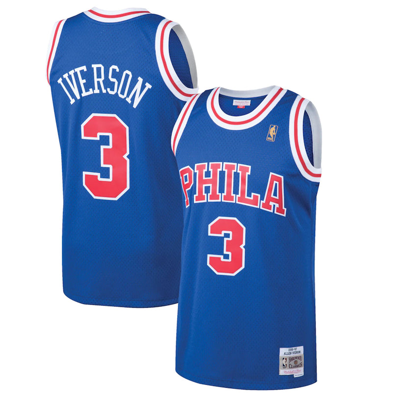 Philadelphia 76ers Allen Iverson 3 1996-97 Hardwood Classics Swingman Jersey by Mitchell & Ness - new