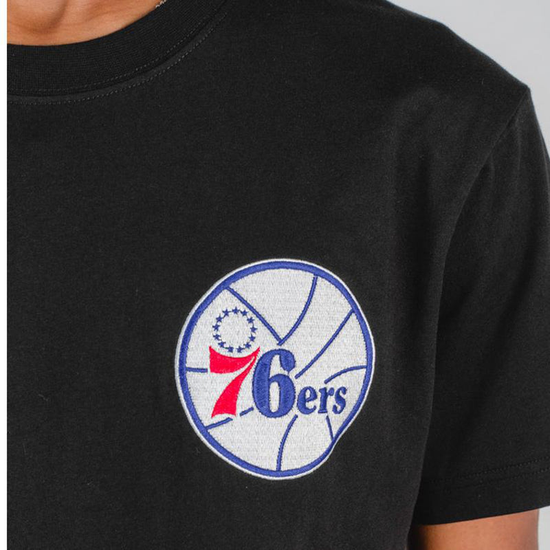 Philadelphia 76ers Left Hit Embroidered T-Shirt by Mitchell & Ness - new