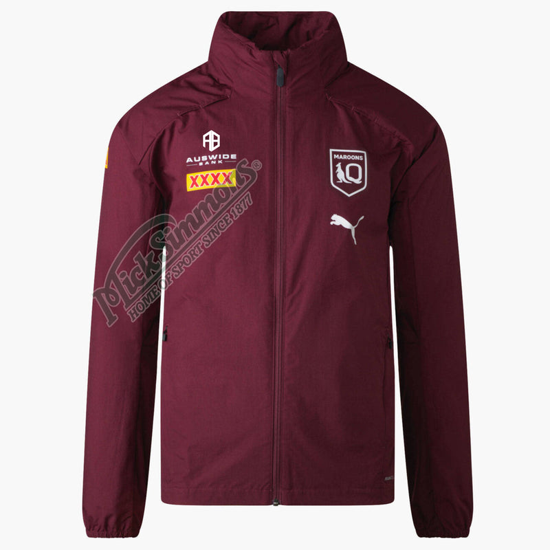 Queensland Maroons 2023 State of Origin Mens Rain Jacket NRL Rugby League by Puma - new