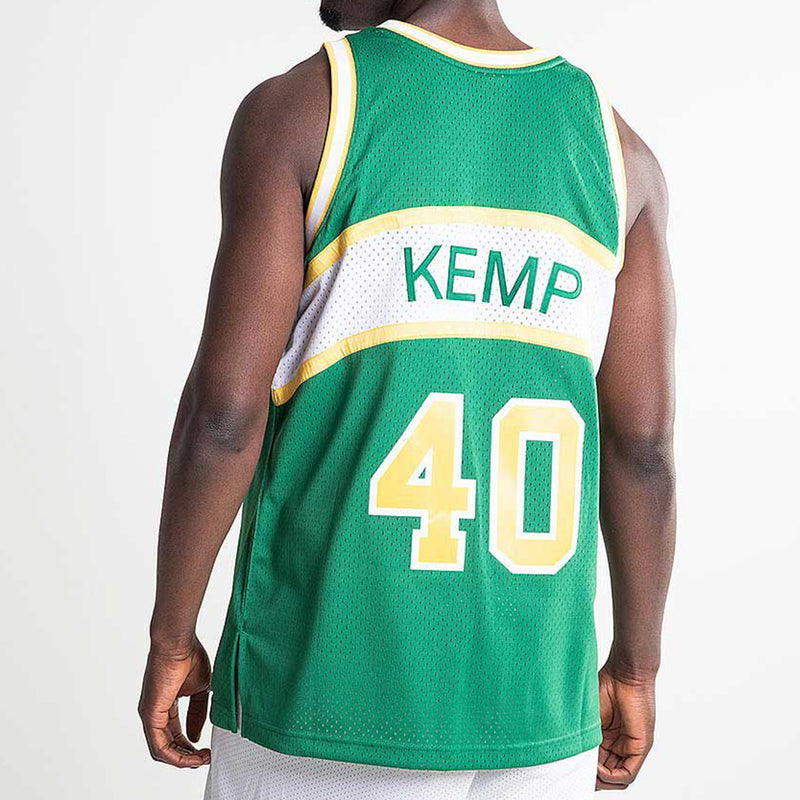 Seattle Super Sonics Shawn Kemp 1994-1995 Hardwood Classics Road Jersey by Mitchell & Ness - new