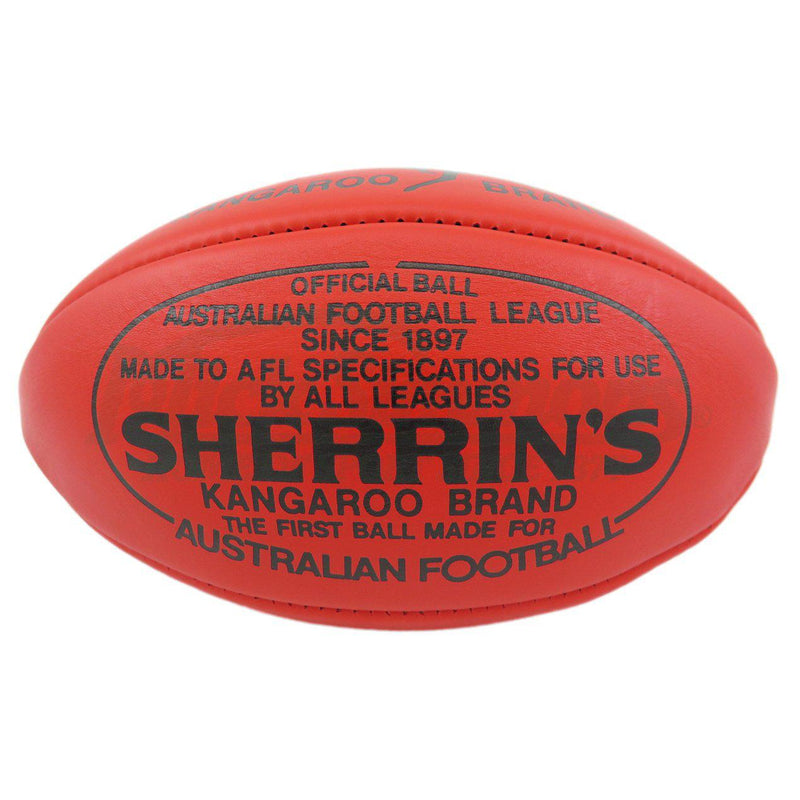 Sherrin Kangaroo Leather Official AFL Ball (Full Size) - Red - Mick Simmons Sport