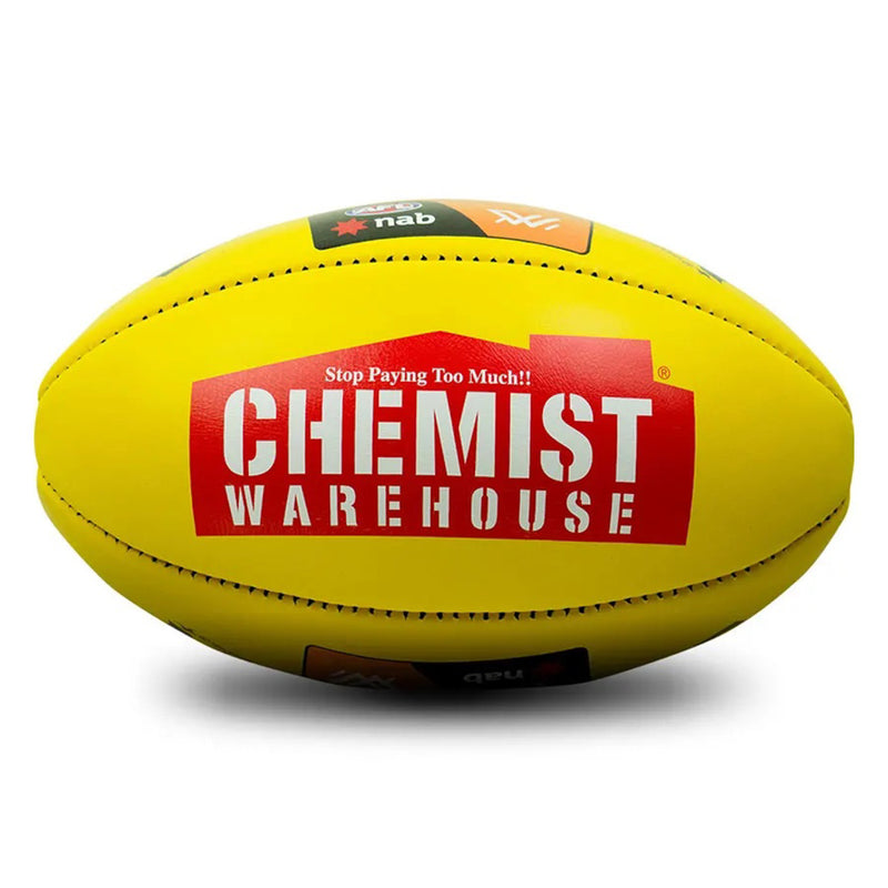 Sherrin Official AFLW (AFL Women's) Leather Game Ball Boxed- Yellow - new