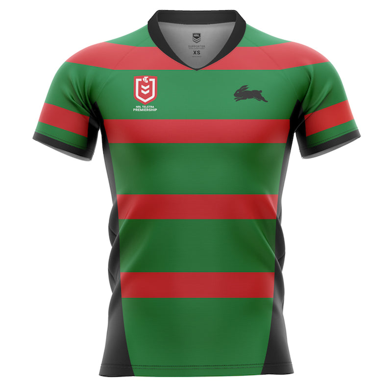 South Sydney Rabbitohs Men's Home Supporter Jersey NRL Rugby League by Burley Sekem - new
