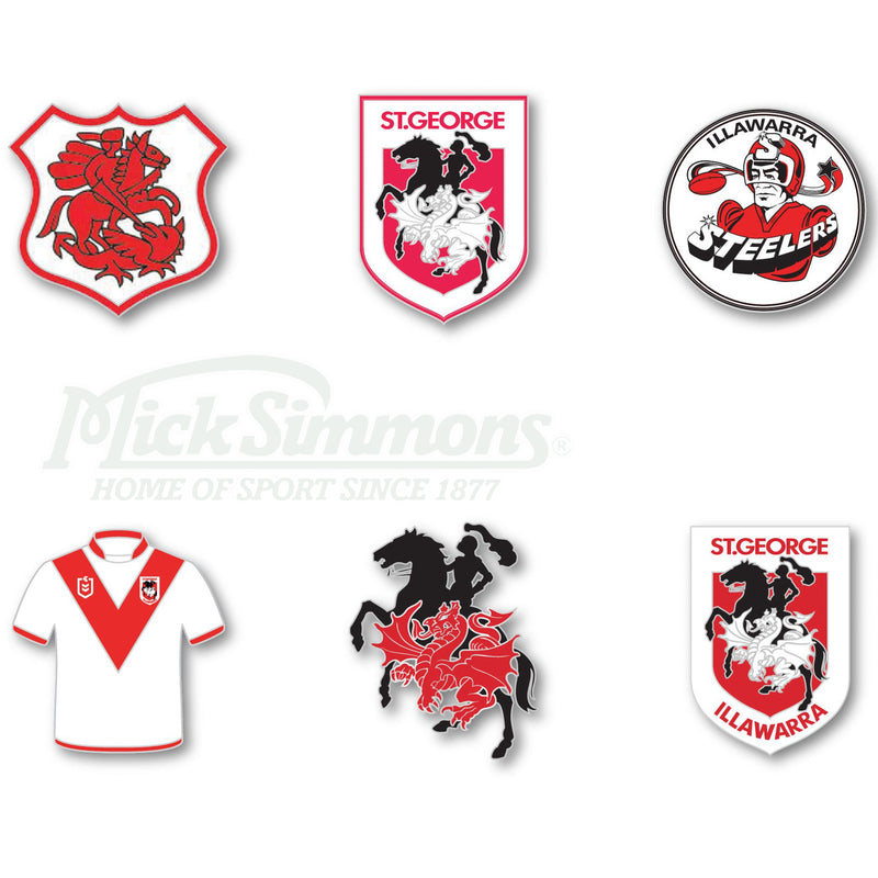 St George Dragons NRL Evolution Series Collection Set Team Metal Logo Pin Badge - new