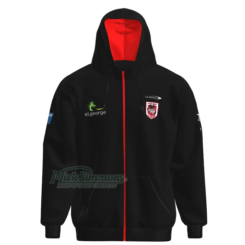 St George Illawarra Dragons 2023 Unisex Full Zip Hoodie NRL Rugby League by Classic - new