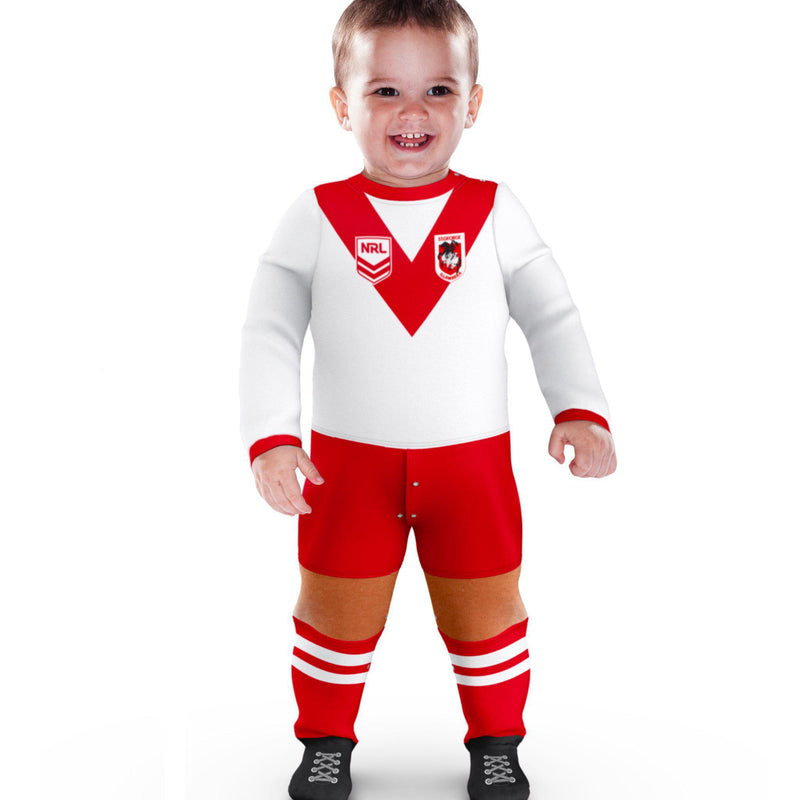 St George-Illawarra Dragons Original Footysuit Romper Kids Baby Infants Suit - Mick Simmons Sport