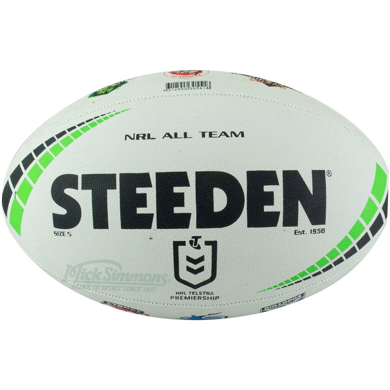 Steeden NRL All Team Logo Rugby League Supporter Ball Size 5 (Full Size) - new