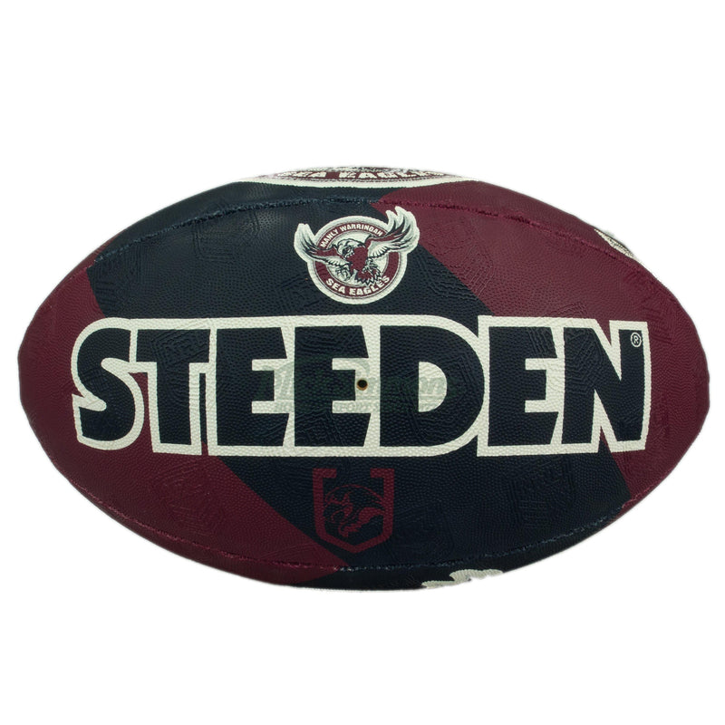 Steeden NRL Manly Sea Eagles Rugby League Supporter Ball Size 5 (Full Size) - new