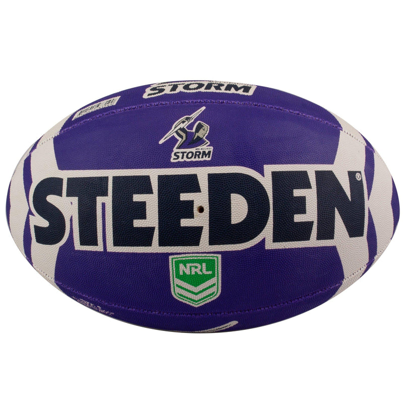 Melbourne Storm Steeden NRL Rugby League Mini Ball (11 inch) 23 cm Length - new