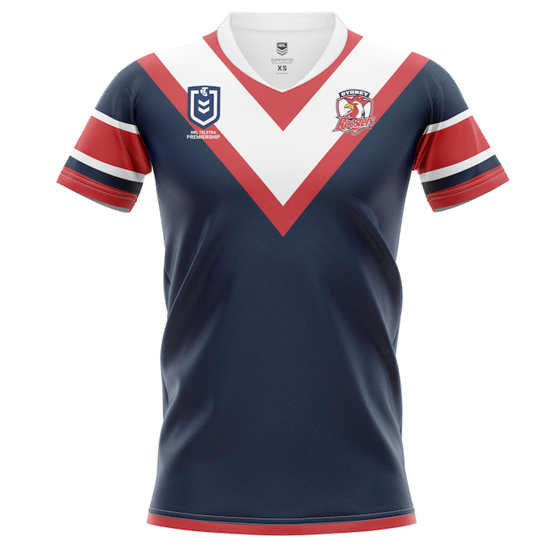 Sydney Roosters Men's Home Supporter Jersey NRL Rugby League by Burley Sekem - new