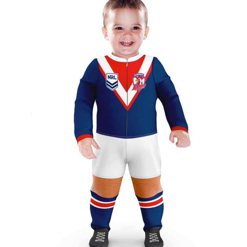 Sydney Roosters Original Footysuit Romper Kids Baby Infants Suit - Mick Simmons Sport