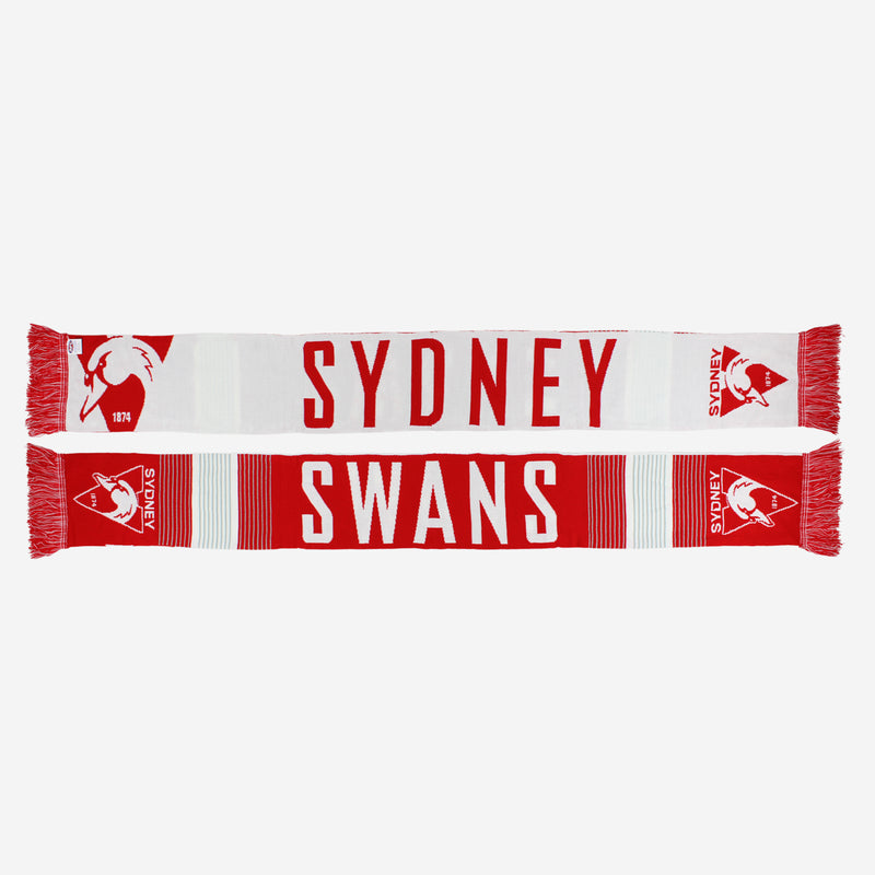 Sydney Swans AFL Linebreak Jacquard Scarf - new