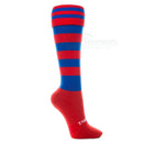 Thin Skins Football Socks - Red with Royal Blue Hoops / 2 Royal Stripes Thinskins - new