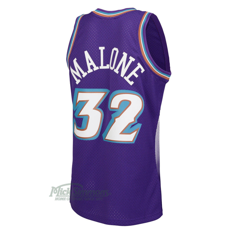 Utah Jazz Karl Malone 1996-97 Hardwood Classics Road Jersey by Mitchell & Ness-Mick Simmons Sport