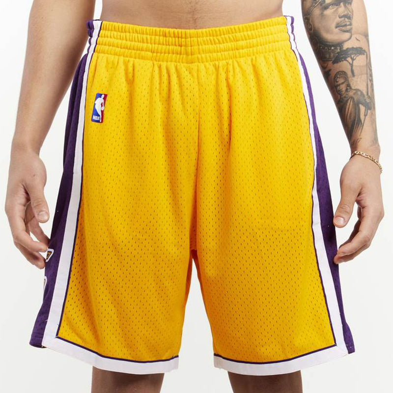 Los Angeles Lakers 2009-10 Hardwood Classics Yellow NBA Shorts by Mitchell & Ness - new