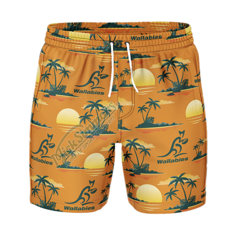 Wallabies Australia Paradise Hawaiian Style Shorts - new