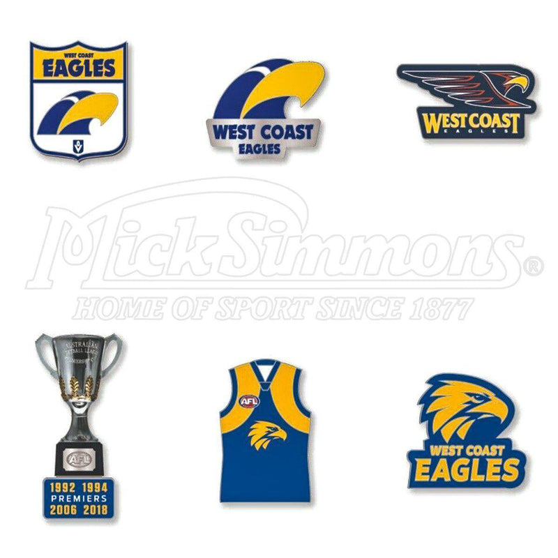 West Coast Eagles AFL Evolution Series Collection Team Metal Logo Pin Set Badge - new