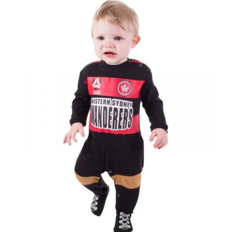 Western Sydney Wanderers Original Footysuit Romper Kids Baby Infants Suit - Mick Simmons Sport