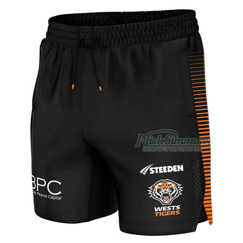 Wests Tigers 2023 Men's Gym Shorts NRL Rugby League by Steeden - new