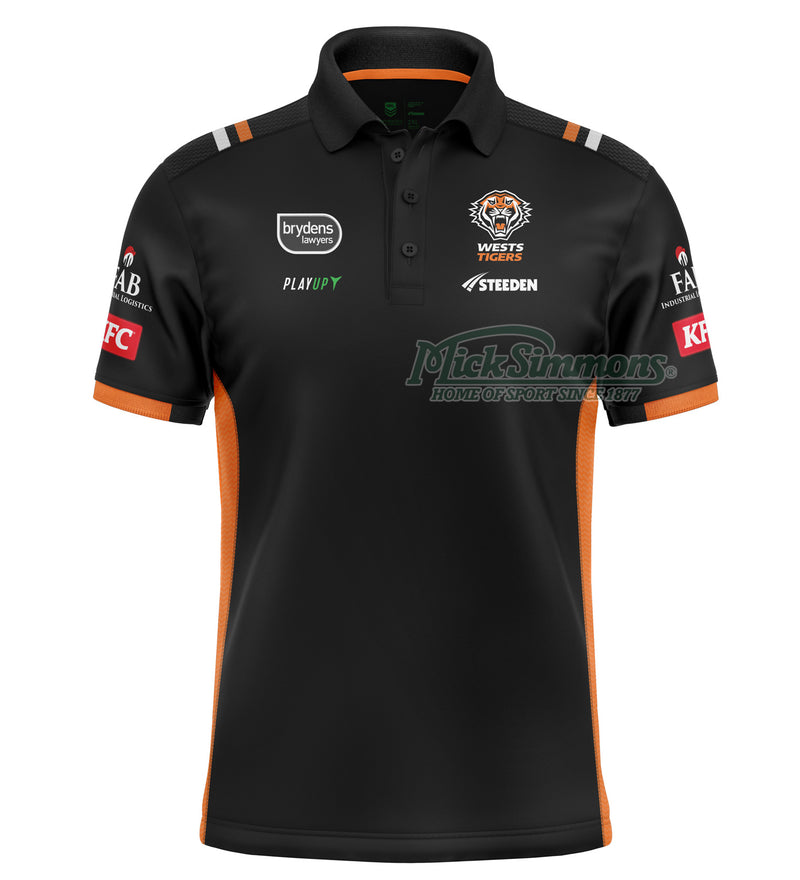 Wests Tigers 2023 Men's Media Polo Shirt NRL Rugby League by Steeden - new