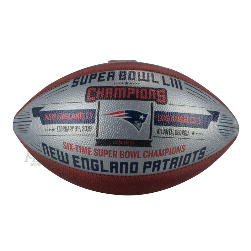 Wilson Super Bowl Liii Metallic Leather New England Patriots Championship Football - new