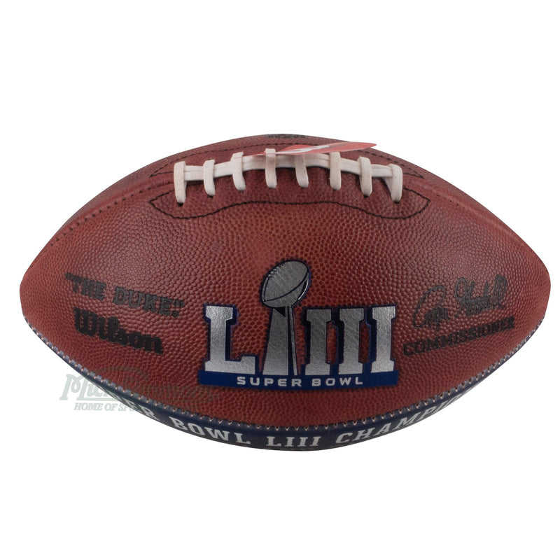 Wilson Super NFL Bowl Liii Commemorative Leather New England Patriots Championship Football - new